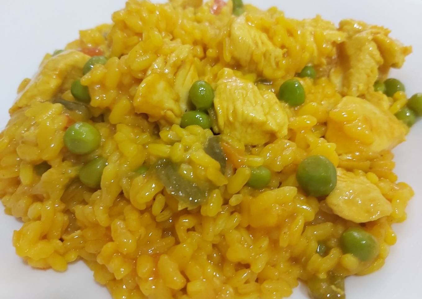 Risotto de verduras con pollo (Thermomix)