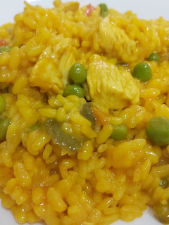 Una foto de Risotto de verduras con pollo (Thermomix)