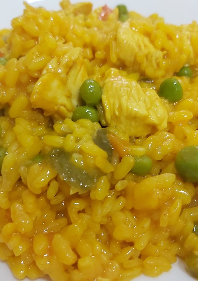 Una foto de Risotto de verduras con pollo (Thermomix)
