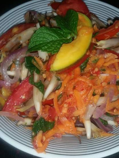 A picture of Thai Banana Flower/Blossom Salad.
