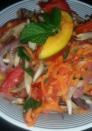 A picture of Thai Banana Flower/Blossom Salad.