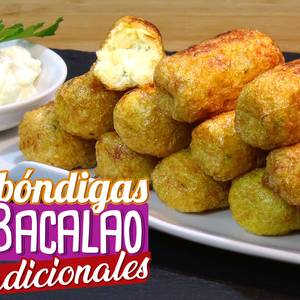 Albóndigas de bacalao, receta tradicional Valenciana. Receta sin gluten ni lactosa