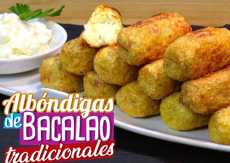 Albóndigas de bacalao, receta tradicional Valenciana. Receta sin gluten ni lactosa