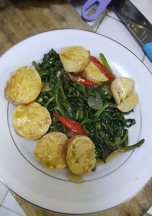 Foto resep Tumis kangkung tofu