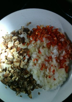 A picture of Crispy lechon kawali sisig.