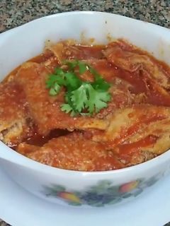 صورة لوصفة طريقه عمل الكرشه بالصلصه