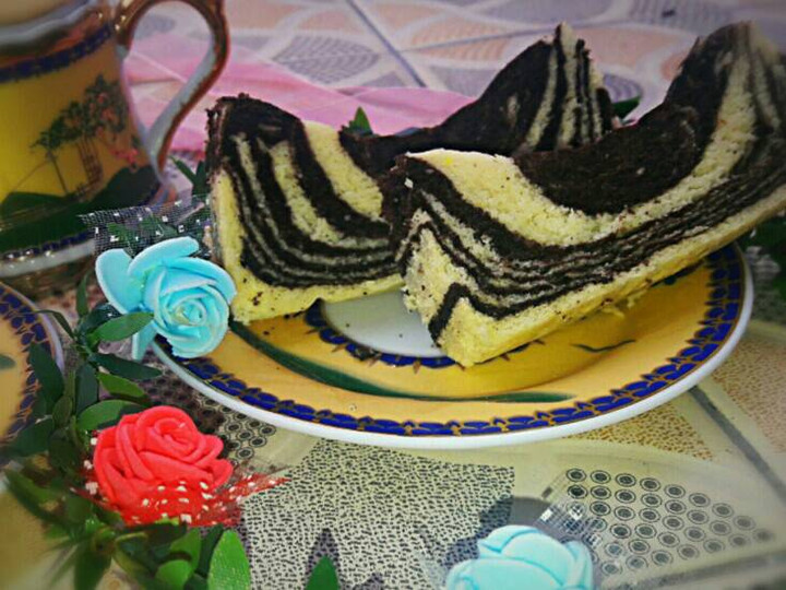 Anti Ribet, Bikin Cake Zebra Putih Telur Menu Enak