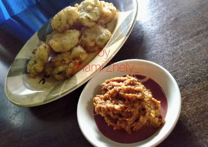 Cireng Nasi Kecepe Bumbu Rujak Kacang