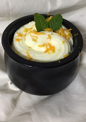 Una foto de Mousse de limón y de naranja