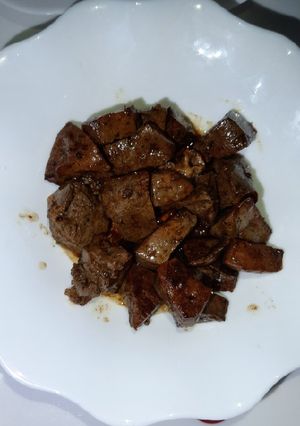 صورة لوصفة كبدة مشرملة 😋🤎