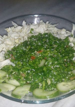 صورة لوصفة تبولة سورية