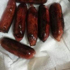 A picture of Fried sausages.