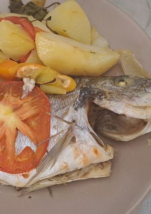 Φωτογραφία της συνταγής Τσιπούρα στην γάστρα με λαχανικά