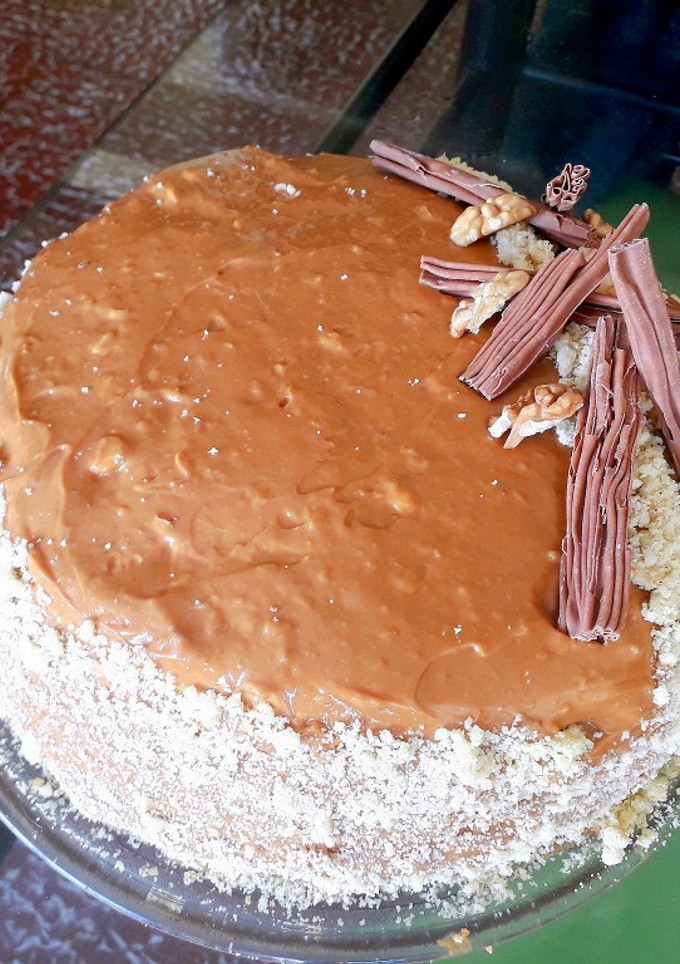 Una foto de Torta panqueque manjar nuez