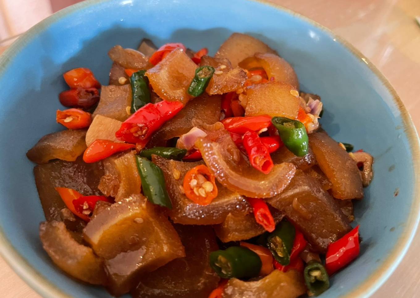 Resep Kikil Pedas oseng yang Bikin Ngiler