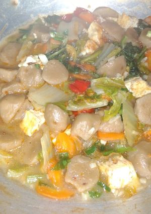 Foto resep Capcay bakso telur low budget