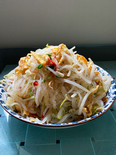 涼拌粉絲豆芽菜(五辛蛋奶素) 的食譜成品照片