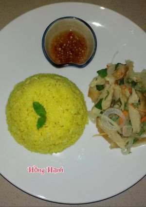 Hình của món Cơm Gỏi Mì Căn Chay.