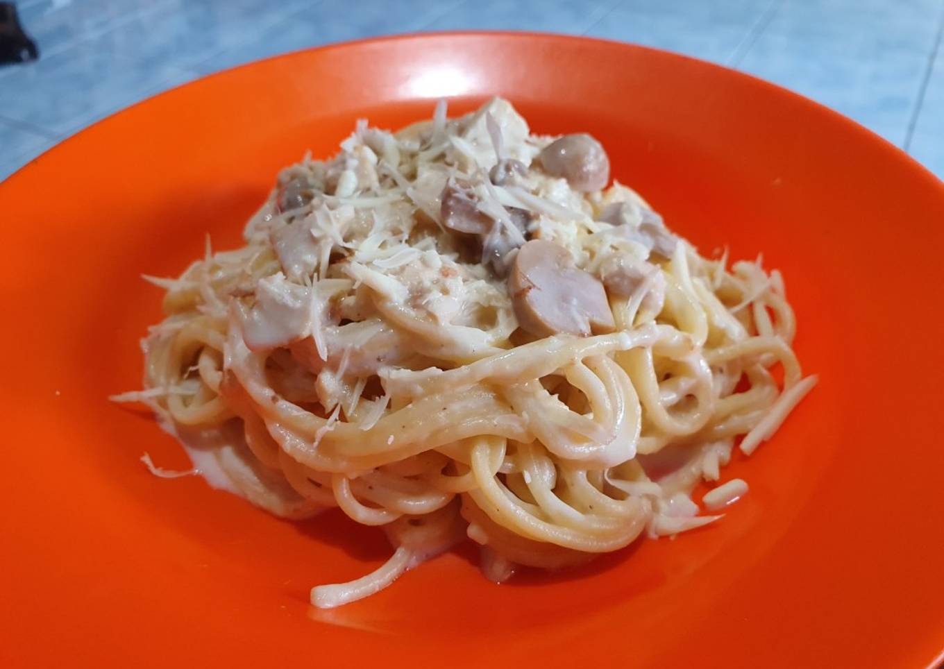 Spaghetti Carbonara Vegetarian