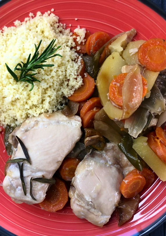Una foto de Pollo al romero en Crockpot