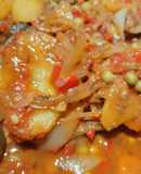 Bifes a la criolla en disco