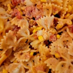 A picture of Spicy Farfalle and Cheese.