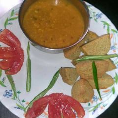 Bafla Batti with Punch Mail Dal A picture of Bafla Batti with Punch Mail Dal.