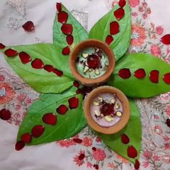 A picture of Kashmiri Phirin / Kong Phirin / Kashmiri Suji Kesar Phirni.