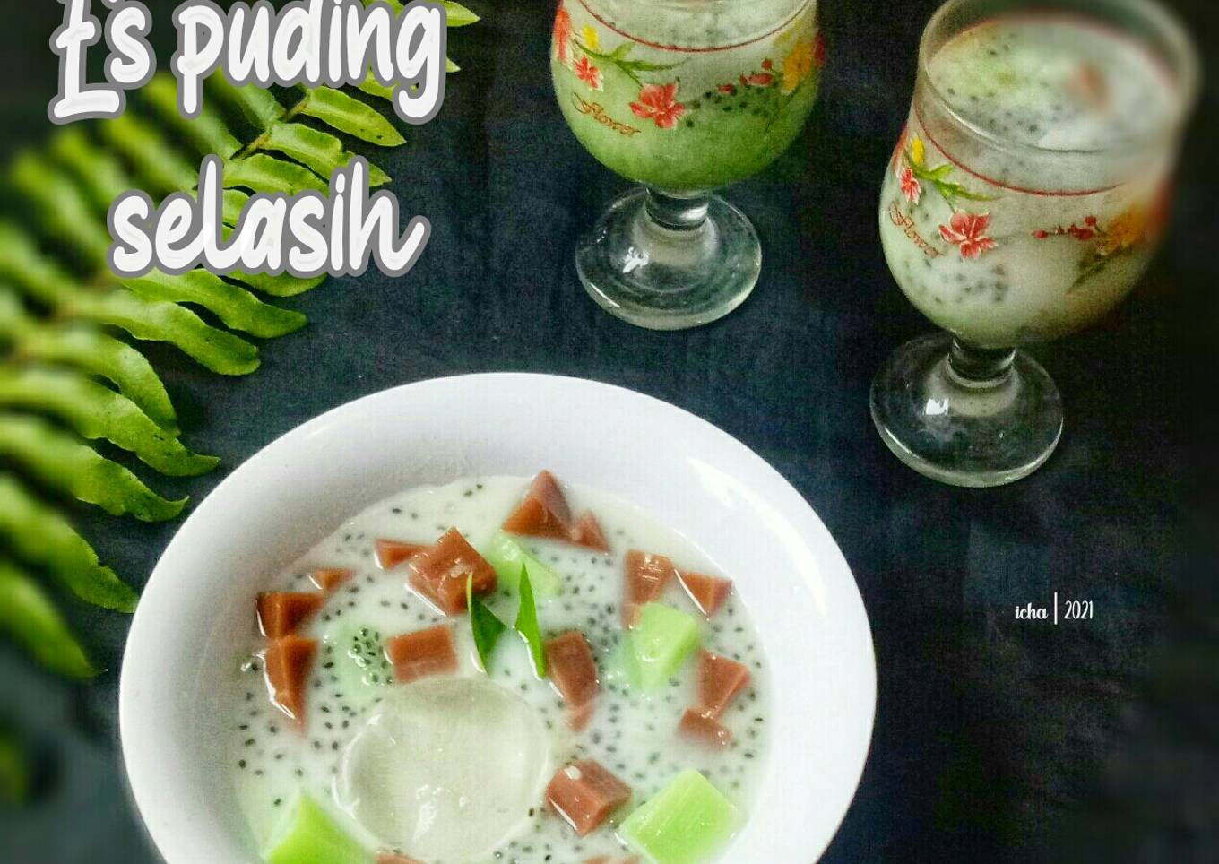 Es puding selasih simple
