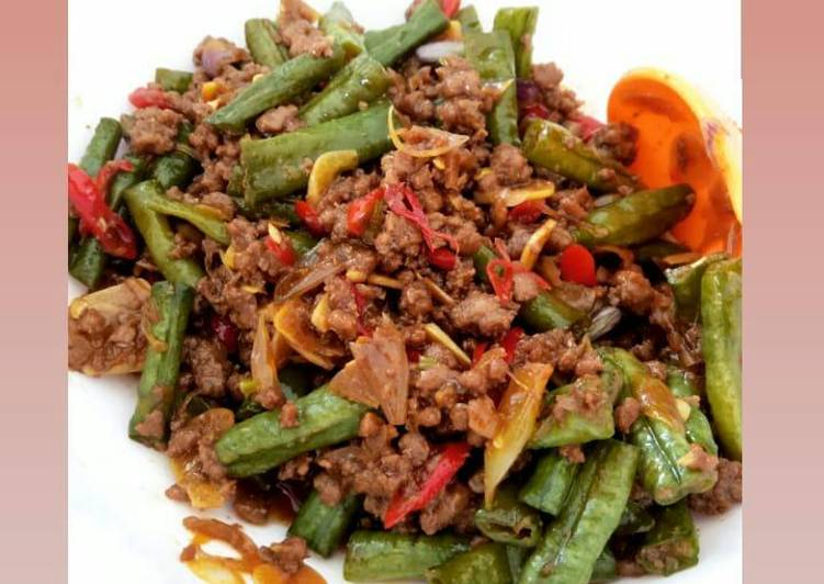 Resep Magic Jar - Kacang Panjang Tumis Daging Cincang oleh Anindita