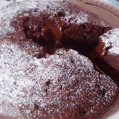 A picture of Only one egg Brownie without oven.