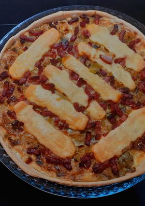 Une photo de Tarte poireaux fromage