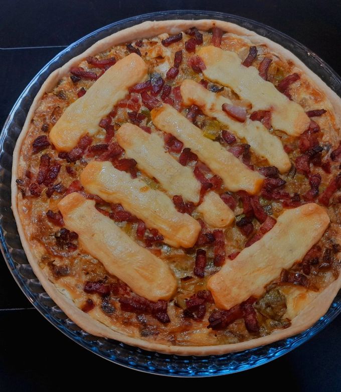 Une photo de Tarte poireaux fromage