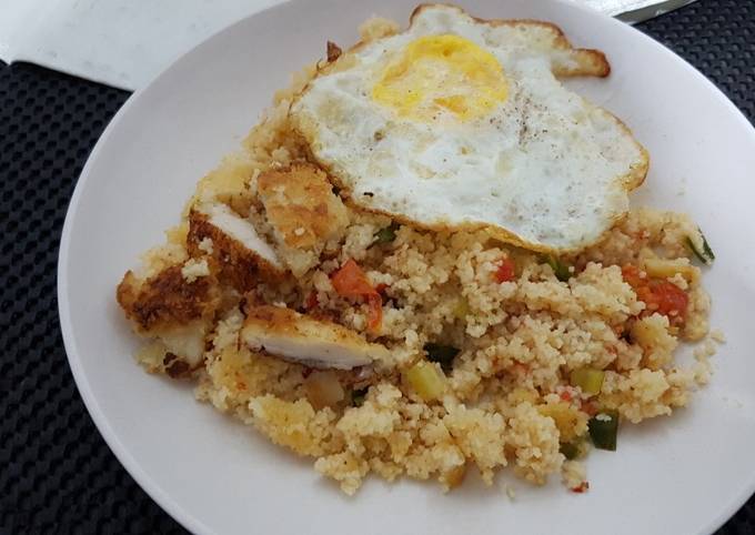 Couscous with Tomato, Leeks and Garlic (quick meal) foto resep utama