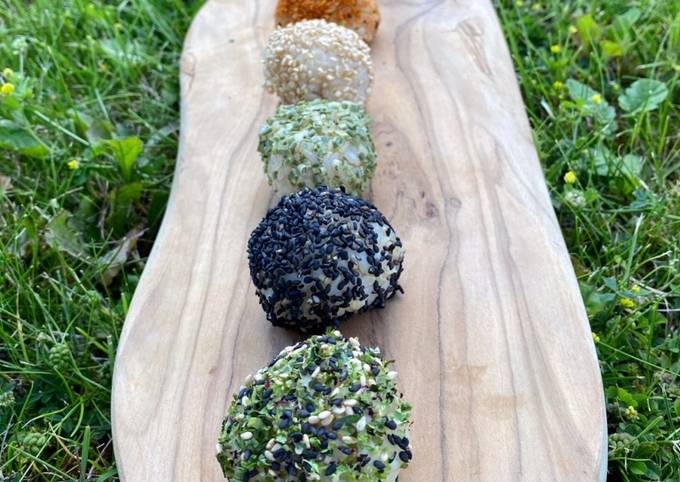 Japanese Brown Rice Balls with Seaweed and Seeds (and avocado, lime and wasabi filling) recipe main photo