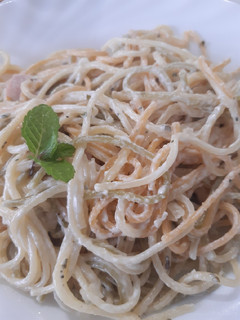 Una foto de Pasta a la carbonara con nata