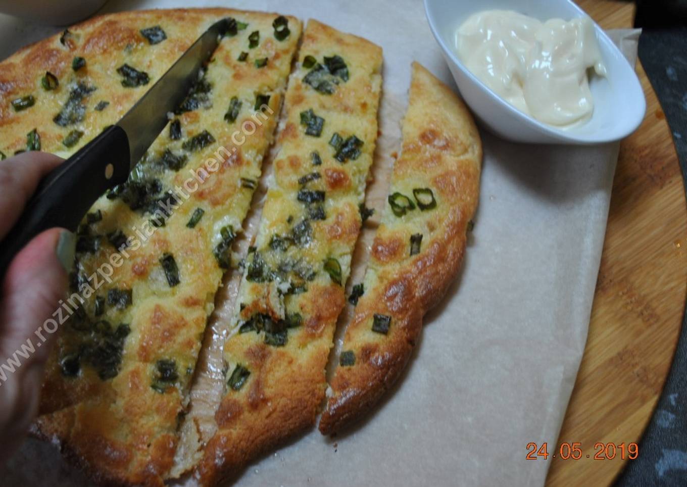 Keto Garlic Bread with almond flourÂ Â Ù†Ø§Ù† Ø³ÛŒØ± Ø¨Ø§ Ø¢Ø±Ø¯ Ø¨Ø§Ø¯Ø§Ù…