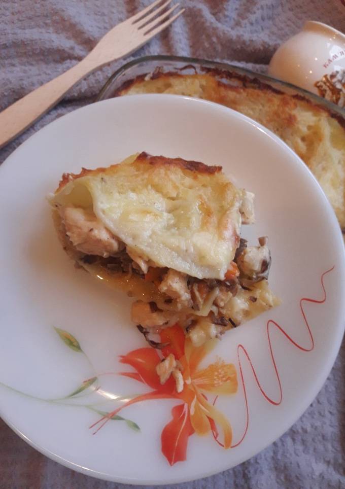 Лазанья з грибочками
