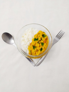 Une photo de Dhal de lentilles corail et pois chiches