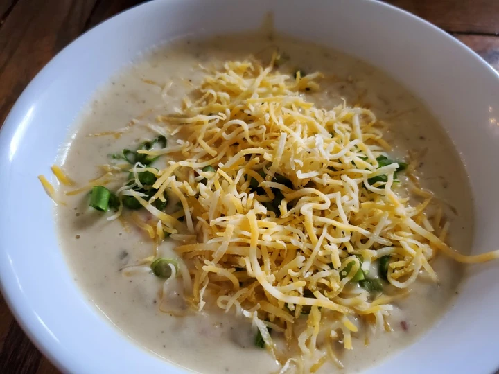 Easy Steps to Prepare Recipes Loaded Potato Soup- the quick cheat version the So Delicious Really Delicious.