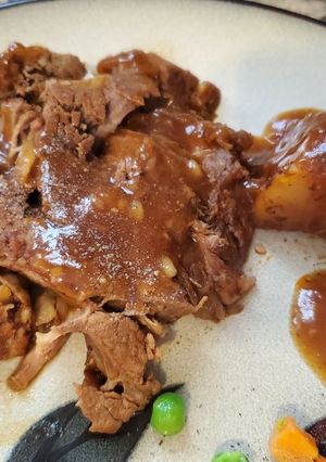 A picture of My Insta Pot Beef Pot Roast and Potatoes.