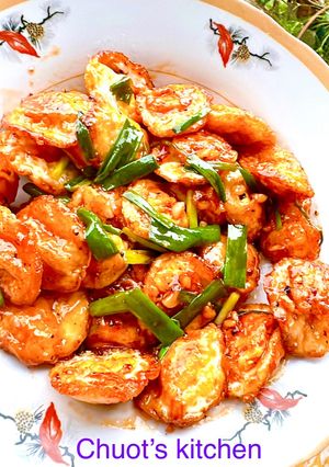 Hình của món Trứng cút sốt tương.