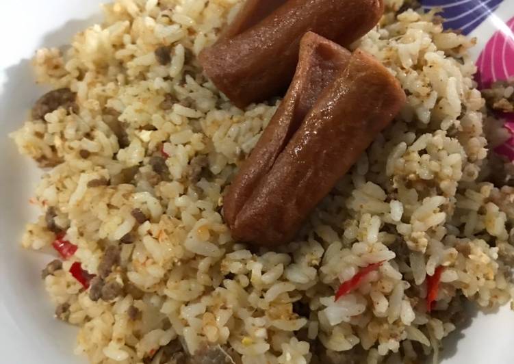 Nasi goreng daging giling