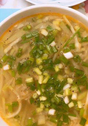 Hình của món Canh bầu nấu tôm tươi.