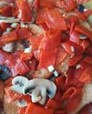 Filetes empanados con pimientos de piquillo