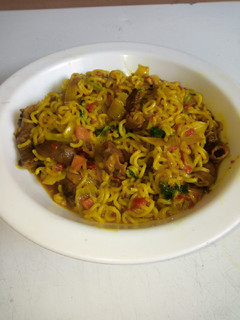A picture of Tumeric noodles.