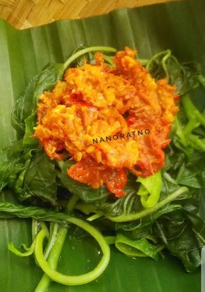 Foto resep Bayam+Sambel Trasi Tempe