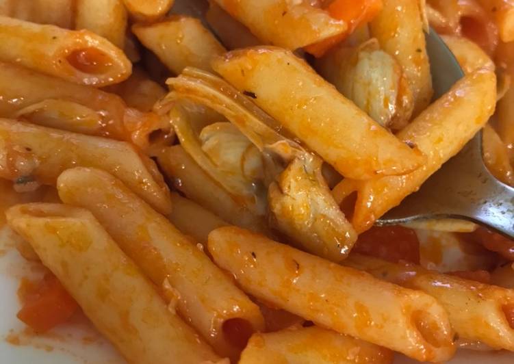 Pasta con alcachofas