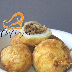A picture of Loaded Yam balls.
