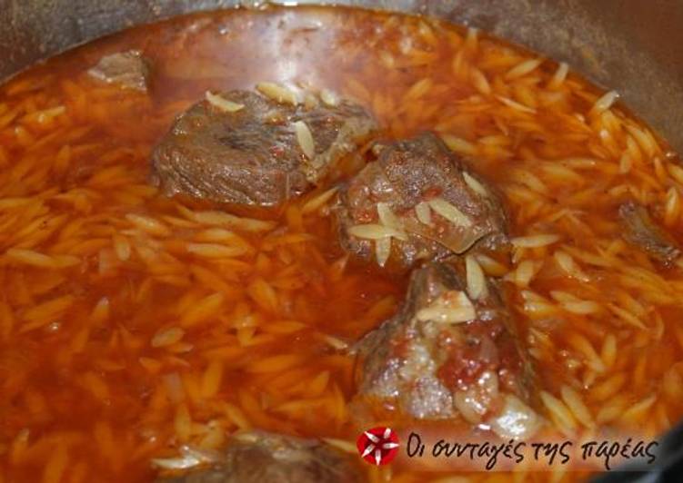 Recipe of Speedy Beef with orzo in the pot